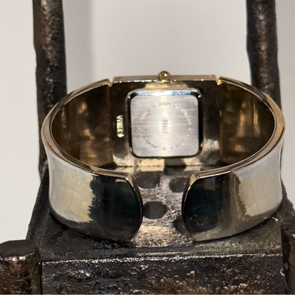 Vivani GoldTone Open Cuff Hinge Bracelet for Women - New Battery Added! - Picture 4 of 5